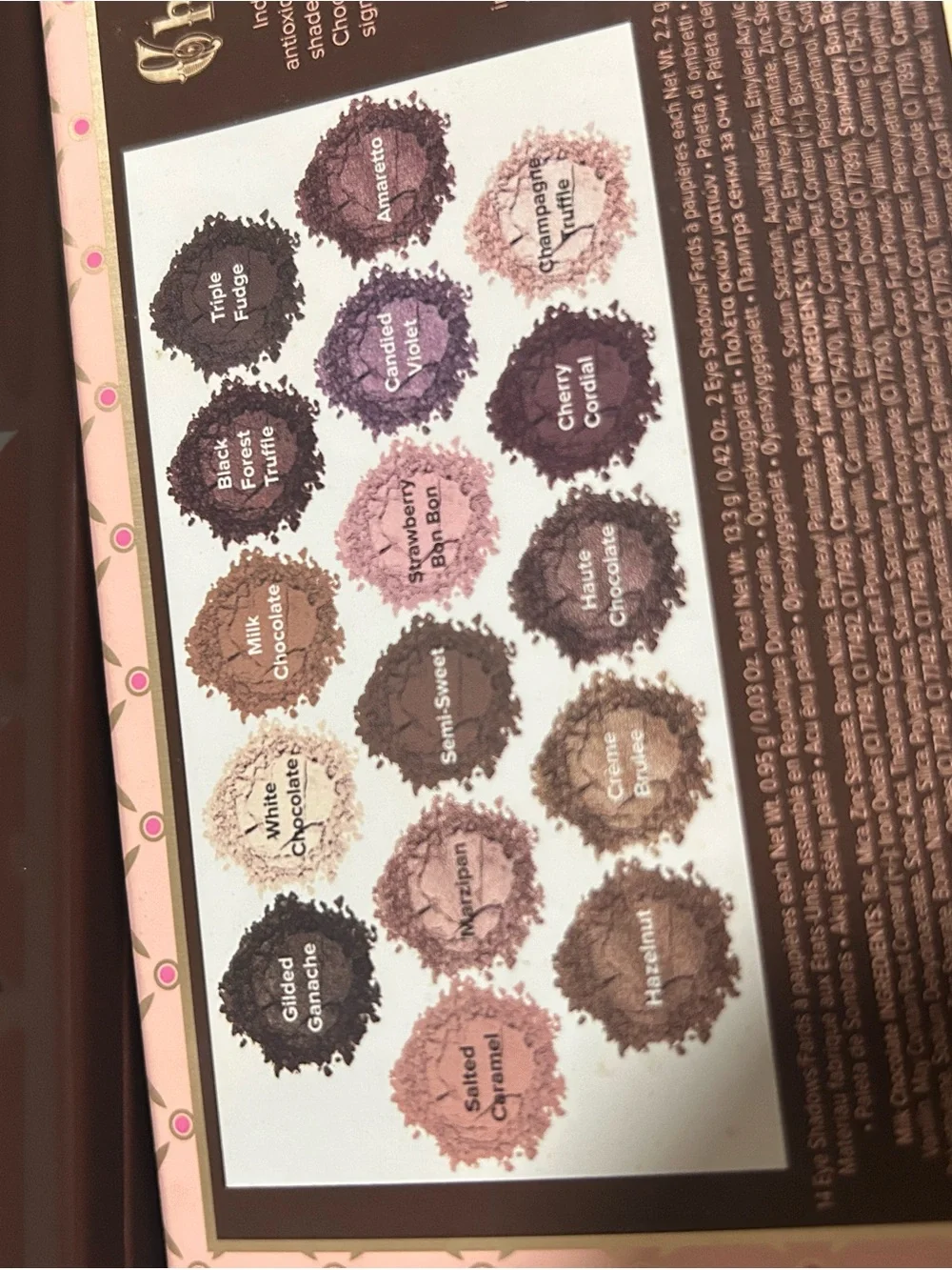Too Faced Eyeshadow Palette - Pink, Brown & Gold Tones